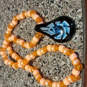 Kandi rave pendant necklace